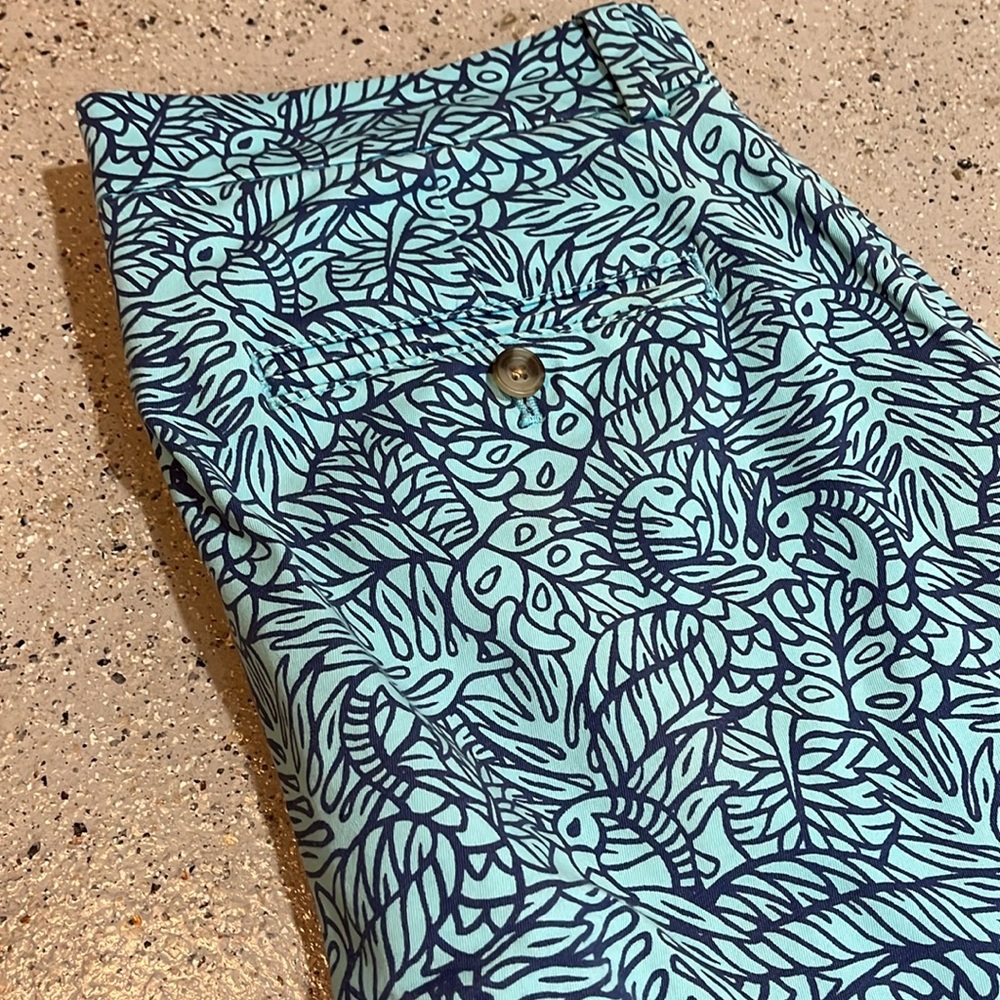 VINEYARD VINES MENS BREAKER FLAMINGO TROPICAL PRINT PANTS BLUE SIZE 32 - Picture 6 of 13